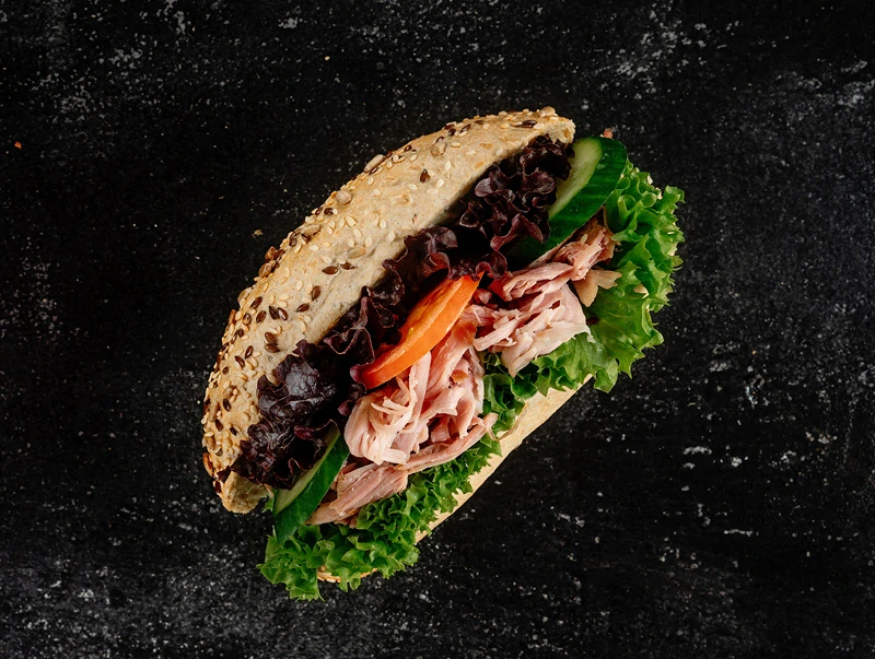 Dalamánek s trhaným krůtím masem